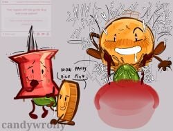 battle_for_dream_island battle_for_dream_island_again bfb bfdi bfdia coiny cum object_shows pin_(bfdi) pussy pussy_juice spread_legs tentacle_penis vaginal_penetration