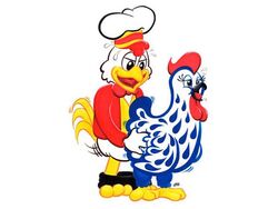 anthro avian bird chef_hat chicken commercial crossover duo female feral frisby frisby_el_pollo hen hump maggi_(product) maggi_the_hen male male_chicken mascot nestle pants_down penetration straight