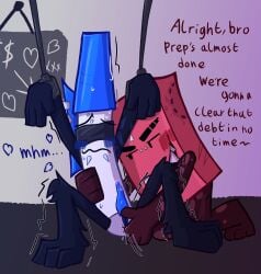 battle_for_dream_island battle_for_dream_island_again bfb bfdi bfdia blindfolded bondage cum eraser_(bfdi) genital_slit object_shows pen_(bfdi) slit_fingering tentacle_penis xxfr4ctur3dxx