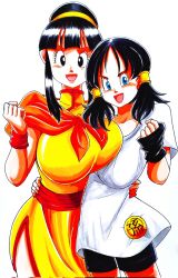 2girls area5169458561 big_breasts chichi dragon_ball dragon_ball_z female hug videl videl_(long_hair)