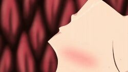 animated animated_gif black_hair blush drooling inyouchuu inyouchuu_shoku saliva saliva_drip saliva_on_tongue saliva_trail tentacle tentacle_in_mouth tentacle_mouth tsukishiro_kikuka