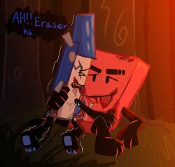 battle_for_dream_island battle_for_dream_island_again bfb bfdi bfdia blood eraser_(bfdi) frottage frotting object_shows pen_(bfdi) tentacle_penis xxfr4ctur3dxx