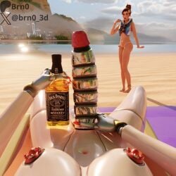 2futas 3d 3d_(artwork) beach beach_background big_balls big_penis blender brn0 brown_hair comparing_penis_to_object d.va exhibitionism exhibitionist futa futa_focus futa_only futanari glasses large_balls large_penis large_testicles naked naked_futa nipple_piercing nude nude_futa omnic overwatch overwatch_2 penis_size_difference pov pov_futa robot_penis self_upload shion_(overwatch) surprised surprised_expression veiny_penis watermark waveracer_d.va whiskey whiskey_bottle
