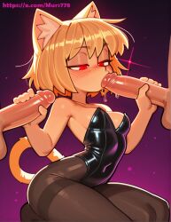 1girls after_anal after_sex ai_generated blowjob bunnysuit double_handjob female handjob murs neco-arc sex tagme tsukihime type-moon young