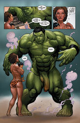 amadeus_cho avengers balls comic female frank_cho hulk hulk_(series) human male mammal marvel muscular muscular_male penis sonia_oback totally_awesome_hulk uncut