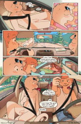 anal car clothed comic conditional_dnp feline finn_(funkybun) funkybun hi_res lizard male male/male mammal nick_(funkybun) nude public public_nudity public_sex reptile scalie serval vehicle yaoi