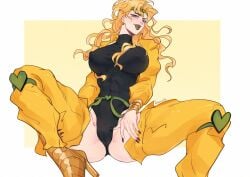 big_breasts blonde_female blonde_hair bodysuit dio_brando female genderbend genderswap genderswap_(mtf) jojo's_bizarre_adventure solo_female vampire
