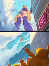1girls big_breasts boku_no_hero_academia breasts censored censored_pussy city cityscape deku exhibition exhibitionism extreme_size_difference female_ejaculation female_masturbation female_orgasm giantess hiatsz macro macro/micro macro_female macrophilia male masturbating masturbation medium_breasts meme mosaic_censoring my_hero_academia nipple_bulge nipple_outline nipples nipples_visible_through_clothing orgasm orgasm_face pleasured pussy pussy_ejaculation pussy_focus pussy_juice pussy_juice_trail quirk_(mha) ripped_bodysuit ripped_clothing ripped_pants size_difference size_play squirt squirting standing_masturbation takeyama_yuu thick_thighs vaginal_fluids vaginal_juices vaginal_masturbation yu_takeyama
