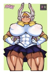 1girls 2026 abs animal_ears animal_humanoid artist_name ass ass_visible_through_thighs biceps black_panties boku_no_hero_academia bow breasts brooch brown-skinned_female brown_skin busty circlet clothed clothed_female clothing collaboration curvaceous curvy dark-skinned_female dark_skin elbow_gloves female front_view fully_clothed gloves green_background hair hands_on_hips handwear hi_res hourglass_figure huge_breasts humanoid lagomorph lagomorph_humanoid leotard long_hair looking_down mammal mammal_humanoid mirko miruko muscular muscular_arms muscular_female muscular_legs my_hero_academia nipple_bulge panties pantyshot parallaxfused parted_bangs pleated_skirt puffy_nipples rabbit rabbit_ears rabbit_girl rabbit_humanoid red_eyes rumi_usagiyama sailor_senshi_uniform shibayamamohu signature simple_background skirt smile smiling solo standing thick_thighs thighs underwear usagiyama_rumi white_elbow_gloves white_gloves white_leotard wide_hips