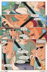 anal car clothed comic conditional_dnp feline finn_(funkybun) funkybun hi_res lizard male male/male mammal nick_(funkybun) nude public public_nudity public_sex reptile scalie serval vehicle yaoi