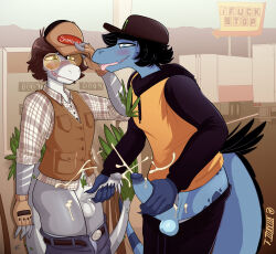 clothed dinosaur gay snoot_game tagme