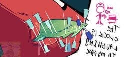 acupuncture battle_for_dream_island battle_for_dream_island_again bfb bfdi bfdia blocky_(bfdi) genital_slit object_shows penis_focus pierced_penis tentacle_penis