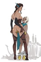 2d 2girls critical_role critical_role:_vox_machina female female_only fingering gnome half-elf lesbian light-skinned_female light_skin pike_trickfoot pointy_ears tdp the_legend_of_vox_machina vex'ahlia yuri