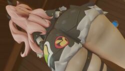 1girls 3d animated ass ass_clapping ass_closeup ass_focus ass_shake big_ass bouncing_ass clapping_cheeks curvy curvy_figure hi_res hoyoverse jiggle jiggling_ass kishi long_hair long_twintails nicole_demara no_sound pink_hair seductive shorts teasing thick_ass thick_thighs twerking twintails video zenless_zone_zero