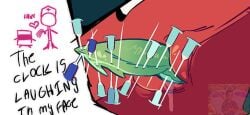 acupuncture battle_for_dream_island battle_for_dream_island_again bfb bfdi bfdia blocky_(bfdi) genital_slit object_shows penis_focus pierced_penis tentacle_penis