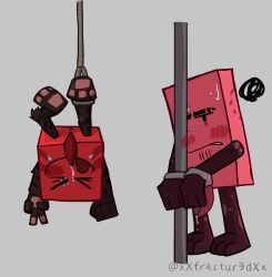 battle_for_dream_island battle_for_dream_island_again bfb bfdi bfdia blocky_(bfdi) bondage cum eraser_(bfdi) handcuffed handcuffed_to_pole object_shows rope_around_ankle tentacle_penis xxfr4ctur3dxx