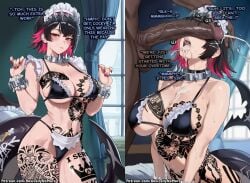 1girl ai_generated anime artist:basicallynomore blacked cant_see_the_haters dark-skinned_male dark_skin female interracial interracial_sex looking_at_viewer maid_bikini penis pubic_tattoo qos qos_tattoo queen_of_spades queen_of_spades_symbol queen_of_spades_tattoo tattoo tattoos text white_skin