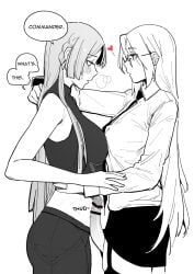 1dickgirl 1futa 1futa1girl 1girl 1girl1futa 1girls abs ak-15_(girls'_frontline) commander_(girls'_frontline) english english_text female futanari futanari/female girls'_frontline huqu muscles muscular muscular_female voymastina_(girls'_frontline_2)