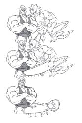 alpha_male anchor_tattoo armpit_hair balls bandage_on_nose big_muscles big_penis blonde_hair blowjob bodybuilder bolubolis bulge cocky comic dialogue dominant_male huge_biceps huge_cock huge_muscles huge_pecs male male_only muscles muscular muscular_male nipples penis piercing red_underwear skimpy_clothes stretched_clothing tank_top tattoo zombie zombie_weeners