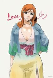 1girl 1girls ai_generated anime bleach bleach:_the_thousand-year_blood_war breasts curvy curvy_female curvy_figure eyes female fit hair inoue_orihime nsfw stickyai tits voluptuous