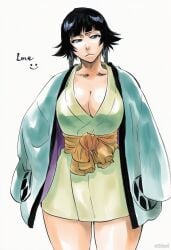 1girl 1girls ai_generated anime bleach bleach:_the_thousand-year_blood_war breasts curvy curvy_female curvy_figure eyes female fit hair nsfw soifon stickyai tits voluptuous