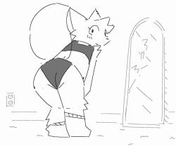1girls 2026 animated anthro ass butt chelsea_(millislushi) female female_only furry furry_female furry_only gif millislushi tagme