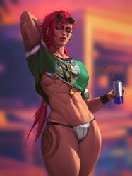 abs arcane arcane_vi fanart fit fit_female gta_vi_cover_girl league_of_legends league_of_legends:_wild_rift lol norattaart tan_body tan_skin tomboy vi