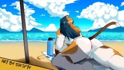 anus ass balls beach fortnite lying meowscles_(fortnite) nude penis purradise_meowscles swiftysrose