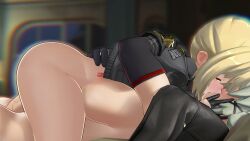 1futa 1girls blonde_hair caesar_king duo green_hair hoyoverse kissing kissing_while_penetrated light-skinned_female light-skinned_futa light_skin luciana_de_montefio mihoyo mihoyo_technology_(shanghai)_co._ltd. rougenine sex tagme video zenless_zone_zero