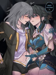 2girls big_penis cesarzebrah edging handjob honkai:_star_rail precum ruan_mei_(honkai:_star_rail) stellar_blade yuri