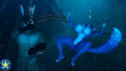 1boy 1girls aquaphilia asphyxiation big_ass big_breasts big_dick bubbles drowned drowning female kami_dragon krystal male naked nintendo npc nude rabbit random1985 sfm source_filmmaker star_fox thicc_thighs underwater