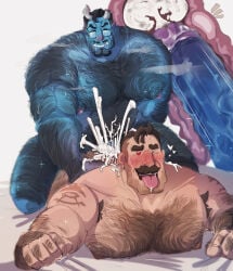2boys abrams_(deadlock) anal anal_sex cum cum_in_ass cum_in_asshole cum_inside cumming cumming_in_ass cumming_inside cumming_while_penetrating deadlock gay gay_sex hairy hairy_chest lash_(deadlock) male male/male male_focus male_only oofbeard x-ray_view