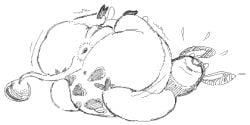 anus ass ass_up big_ass female game_freak generation_2_pokemon horns miltank molelogic motion_lines nintendo pokemon pokemon_(species) presenting_pussy pussy video_games