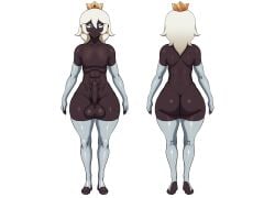 1boy alviriaart big_ass big_butt commission crown dark-skinned_femboy dark-skinned_male dark_skin eyeshadow femboy gloves king_kirsch_(midnightundying) mario_(series) midnightundying_(artist) oc original_character stirrup_legwear super_mario_bros. thick_thighs thighhighs thighs white_eyelashes white_hair