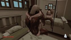 3d animated artedit cowgirl dark-skinned_male dark_skin gigantic_breasts hinata_hyuuga huge_breasts hyuuga_hinata naruto_(series) raihina raikage the_sims the_sims_4