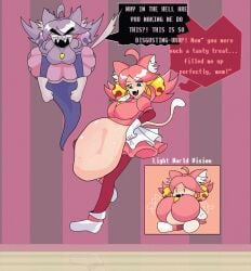 breast_expansion deltarune deltarune_chapter_5 digested digested_prey digestion digestion_noises endlessnight huge_breasts hyper_breasts mad_mew_mew plushie plushie_vore same_size_vore soft_vore undertale vore vore_belly weight_gain