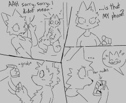 2026 caught caught_masturbating chelsea_(millislushi) female furry furry_female furry_male male masturbation millislushi phone sketch tagme