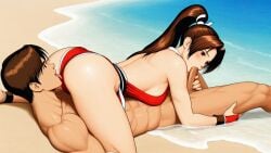 69 69_position ai_generated couple_sex female_dominating_male kim_kaphwan king_of_fighters kof mai_shiranui oral_sex sixty_nine the_king_of_fighters woman_on_top