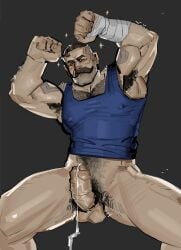 arm_up armpit armpit_hair armpits arms_up chest_hair chest_hair_peek deadlock foreskin foreskin_folds hairy hairy_armpits hairy_male helltyde lash_(deadlock) mustache pubic_hair shirt shirt_only uncircumcised uncircumcised_male uncircumcised_penis uncut uncut_cock uncut_penis