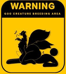 anthro anthro_on_human fluffy fluffy_tail furry furry_female futa_on_male futanari herm hermaphrodite reverse_cowgirl_position riding riding_penis sign tagme tagme_(artist) warning warning_sign yiff