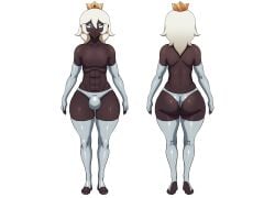 1boy alviriaart big_ass big_butt bulge commission crown dark-skinned_femboy dark-skinned_male dark_skin eyeshadow femboy gloves king_kirsch_(midnightundying) mario_(series) midnightundying_(artist) oc original_character stirrup_legwear super_mario_bros. thick_thighs thighhighs thighs white_eyelashes white_hair