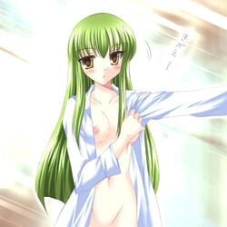 breasts c.c. code_geass dressing nipples no_bra open_clothes open_shirt shirt tamagawa_yukimaru