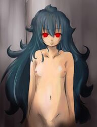 flat_chest long_hair nude original red_eyes standing yamazaki_kazu