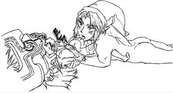 1boy 1girls bcs black_and_white cunnilingus female imp_midna link link_(twilight_princess) male midna monochrome nintendo oral sex sketch straight_hair the_legend_of_zelda twilight_princess uncensored