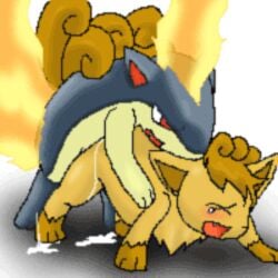 . animated bestiality fur furry_tail gif multiple_tails pokemon pokemon_(species) pussy_juice quilava sex shiny_pokemon shiny_vulpix straight_hair tagme tail vulpix