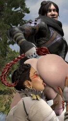 1futa 1girls 3d anus apex_legends ass balls big_ass dentol female femsub futadom futanari intersex loba_(apex_legends) oral oral_sex penis rimming rimming_futa rusty_trombone wraith_(apex_legends)