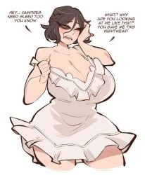 big_breast curvy_figure nightdress saucymojo serana skyrim thick_thighs unrealistic_proportions