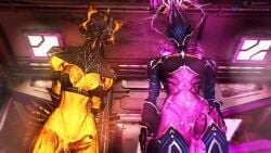 2futas 3d abs athletic athletic_female big_ass big_butt big_thighs cock dick ember_(warframe) ember_heirloom_(warframe) female futa_only futanari glowing glowing_genitalia intersex looking_at_viewer partially_clothed pussy robot robot_girl robot_humanoid samtrix sideboob tagme valkyr_(warframe) valkyr_heirloom_(warframe) warframe