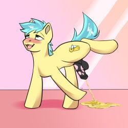 animal_genitalia animal_penis bodily_fluids equid equine equine_genitalia equine_penis feral genital_fluids hasbro horse male mammal mane my_little_pony peeing penis pony solo tail urine watersports