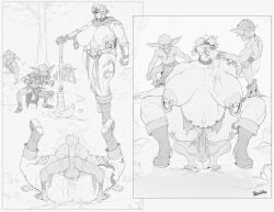 barbarian blowjob_face boner cum_in_pussy cum_inside erection fantasy fellatio female goblin goblin_male impregnation instant_loss male mating_press missionary_position muscular muscular_female nipple_piercing nipples no_bra original_character original_characters penetration potionaholic pregnant pregnant_female pregnant_sex saliva saliva_string size_difference sketch sloppy_blowjob warrior